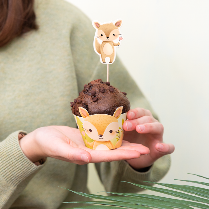 Papilotki do muffinek Leśni przyjaciele 6szt. zestaw