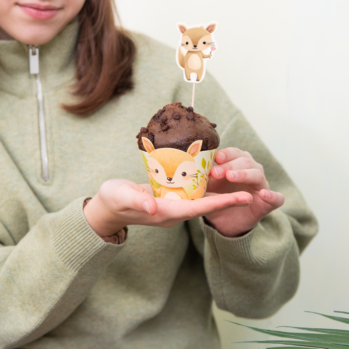 Papilotki do muffinek Leśni przyjaciele 6szt. zestaw