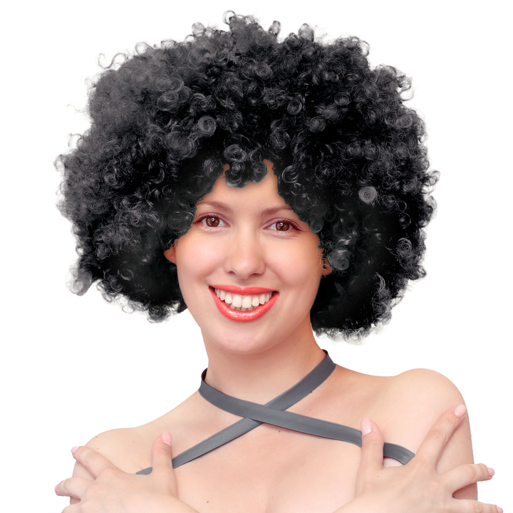 Peruka imprezowa włosy afro czarne