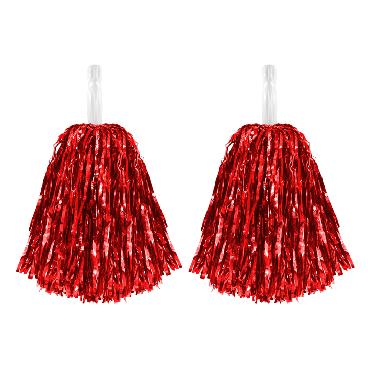 Pompony cheerleaderki czerwone 2szt.