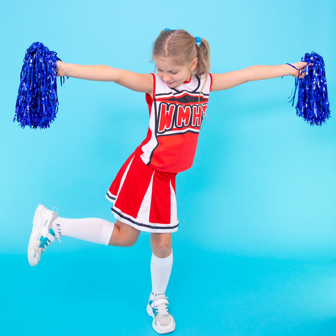 Pompony cheerleaderki niebieskie 2szt.