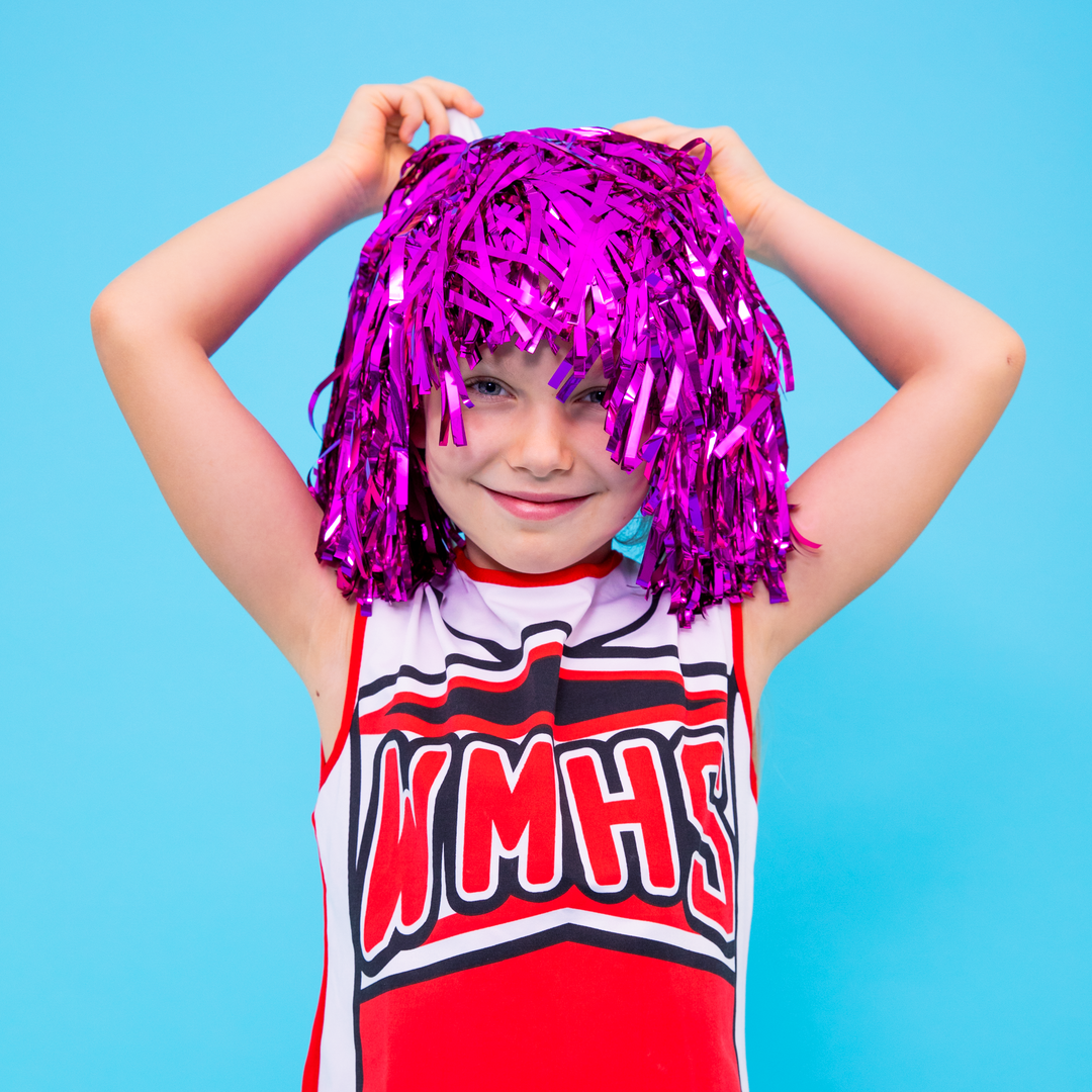 Pompony cheerleaderki różowe 2szt.
