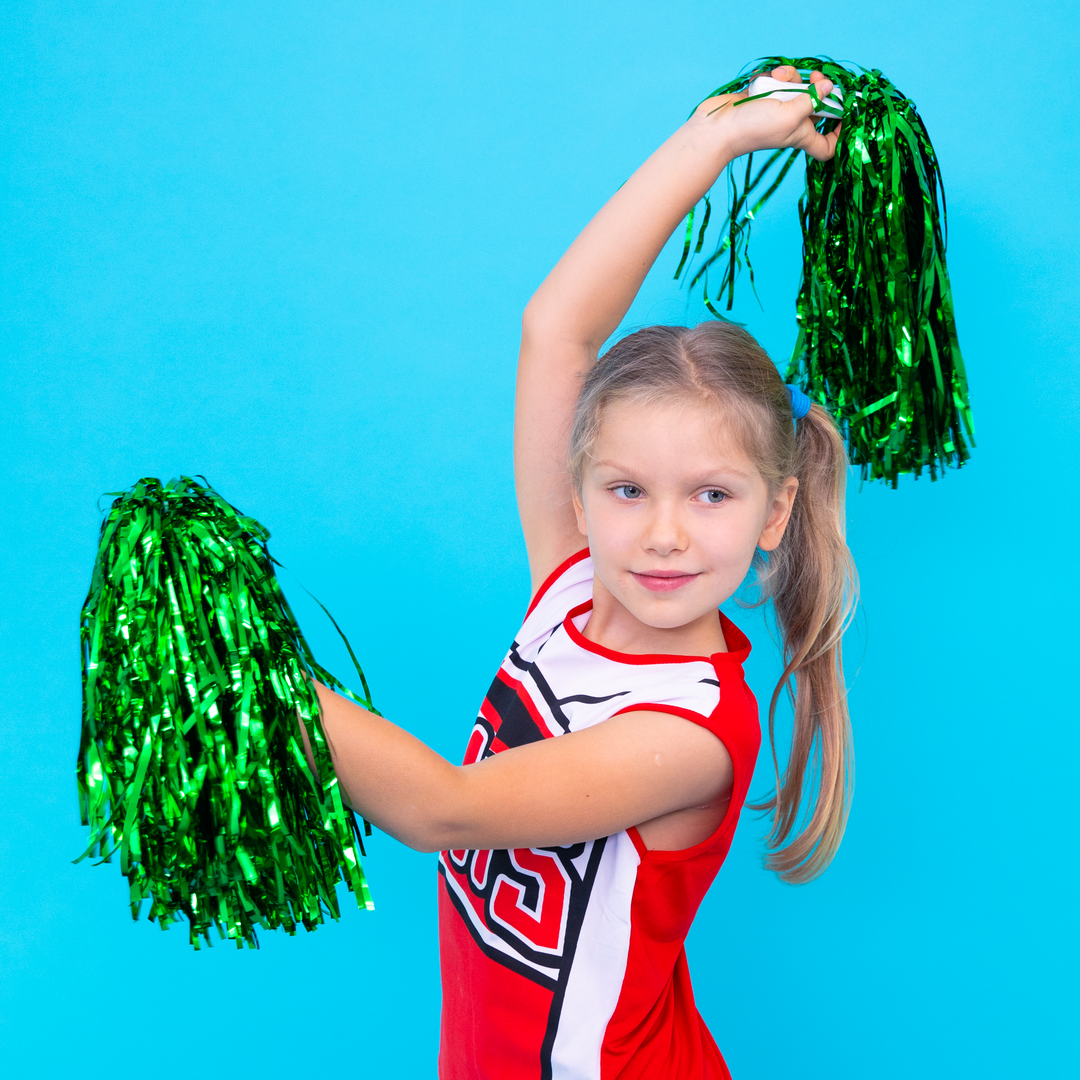 Pompony cheerleaderki zielone 2szt.