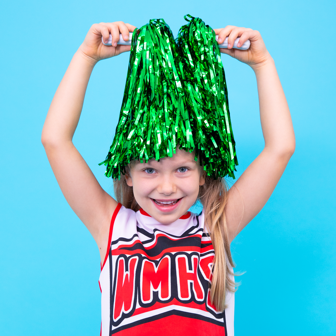 Pompony cheerleaderki zielone 2szt.