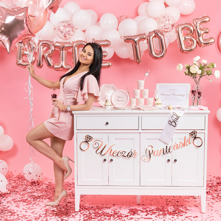Baner Wieczór Panieński rose gold 150cm