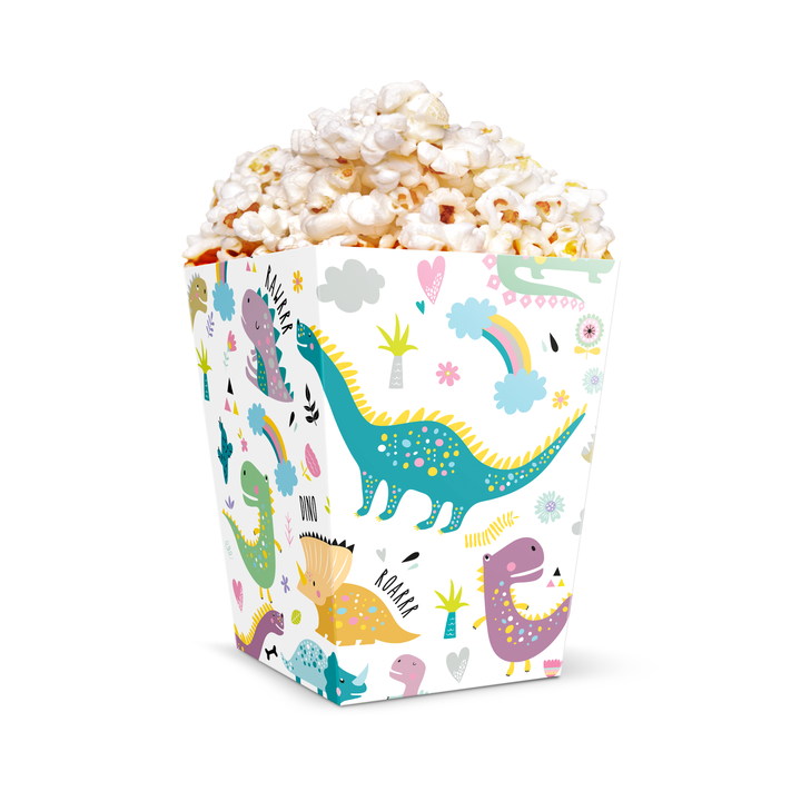 Pudełko na popcorn Dinozaury 6szt.
