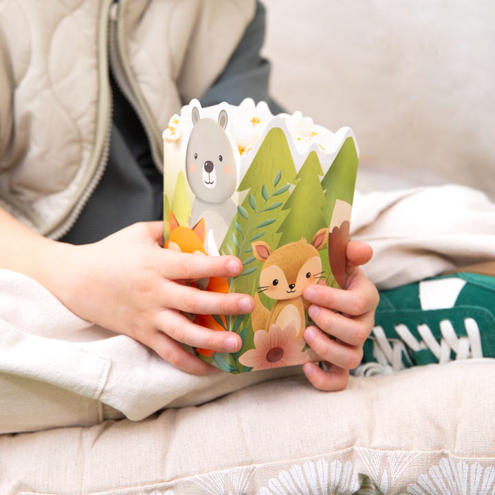 Pudełko na popcorn Leśni przyjaciele 8,5x15cm 6szt.