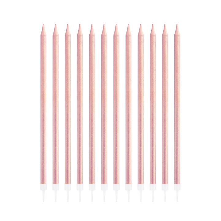 Świeczki urodzinowe rose gold 12szt.