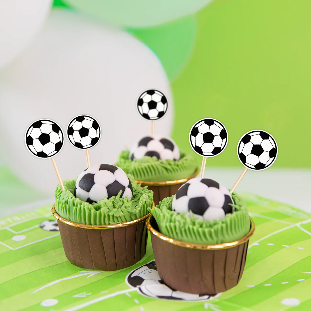 Toppery na tort Football 12szt.