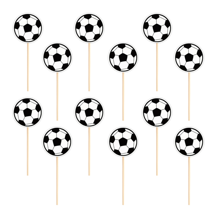 Toppery na tort Football 12szt.