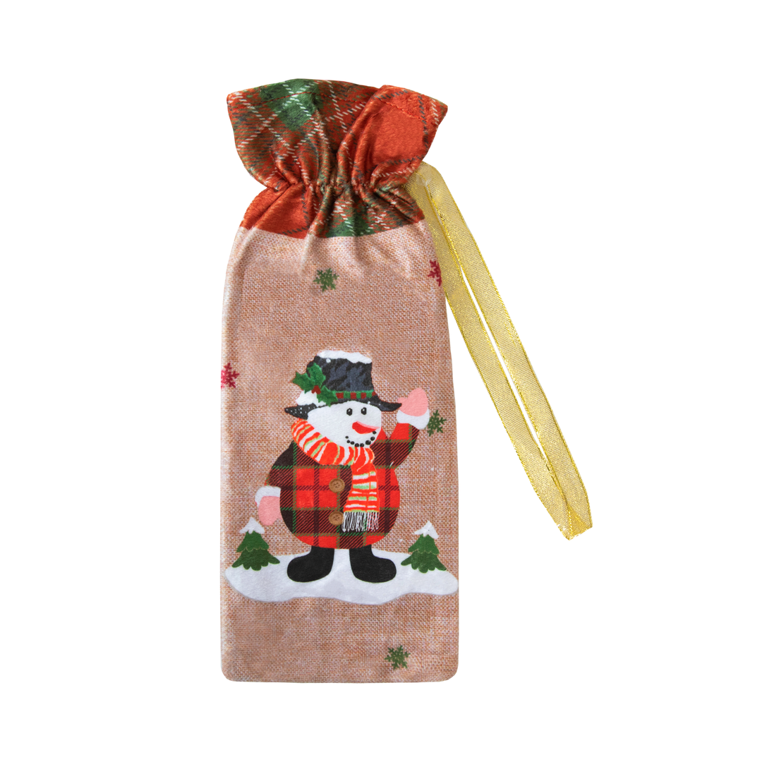 Fabric gift bags, 6 pcs, mix
