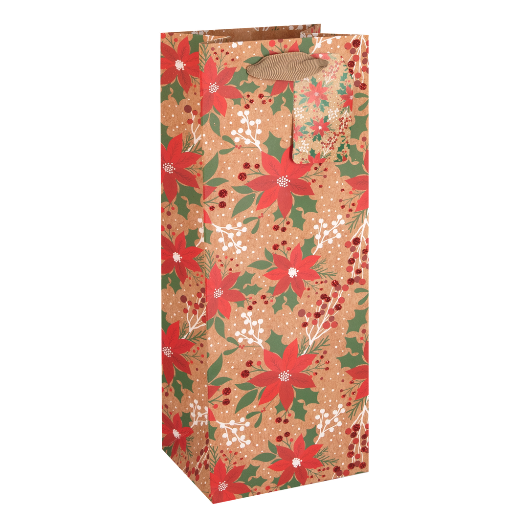 Torebki na prezenty Christmas greetings 12szt. mix