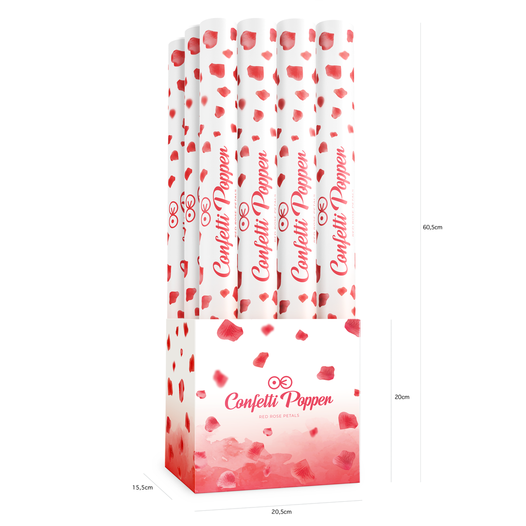 Konfetti płatki róż czerwone 60cm