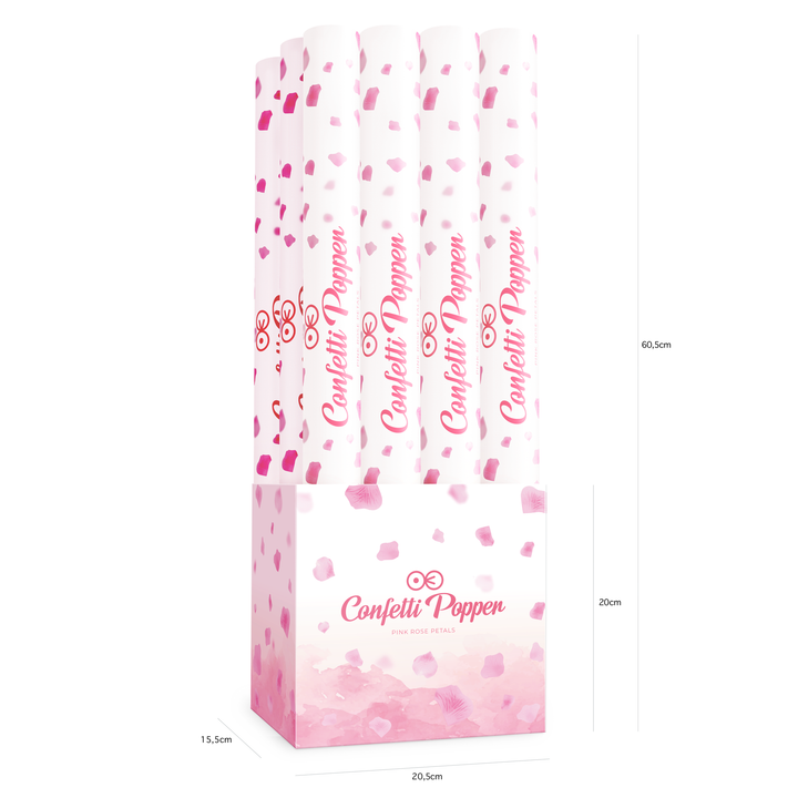 Konfetti płatki róży różowe 60cm
