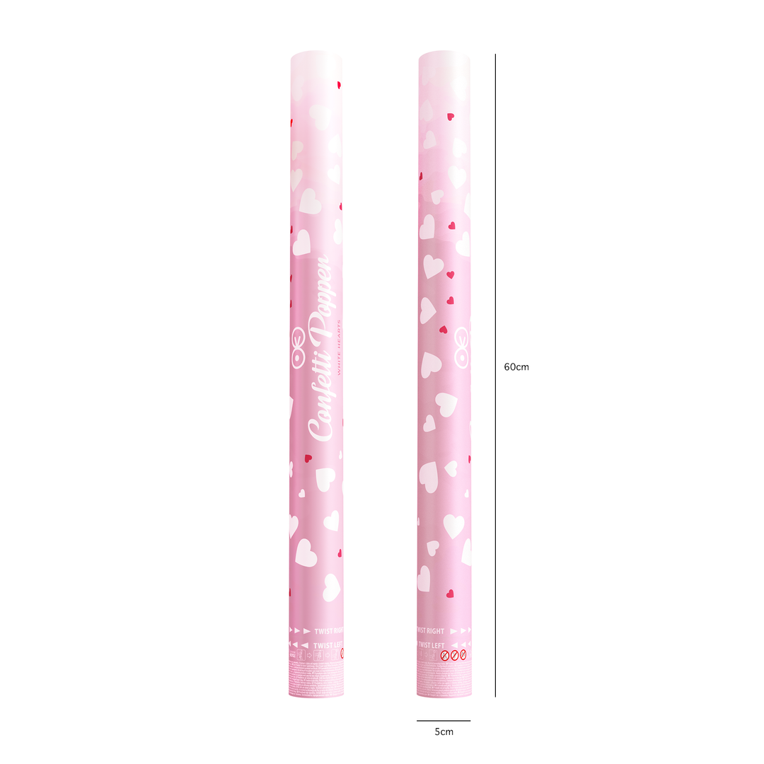 Konfetti serca białe 60cm