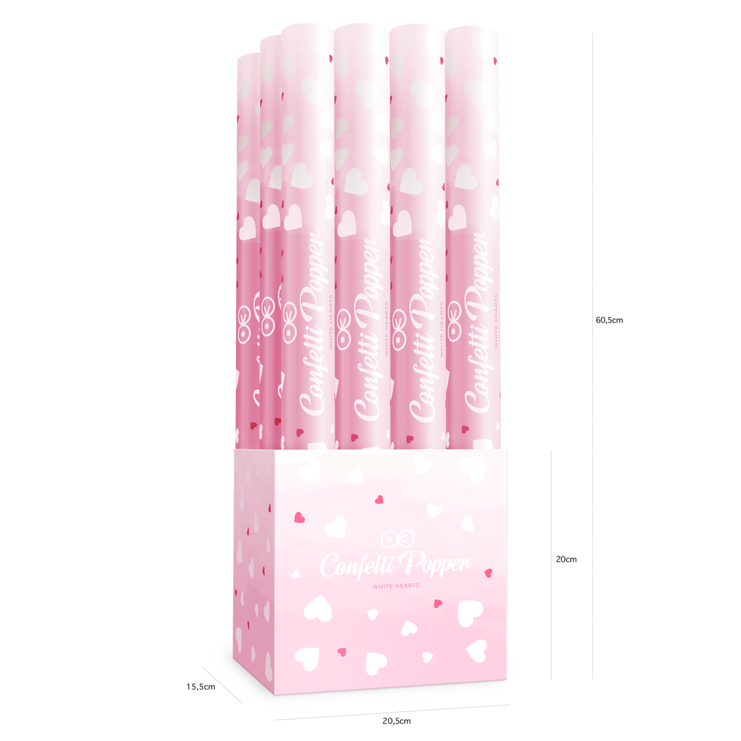 Konfetti serca białe 60cm