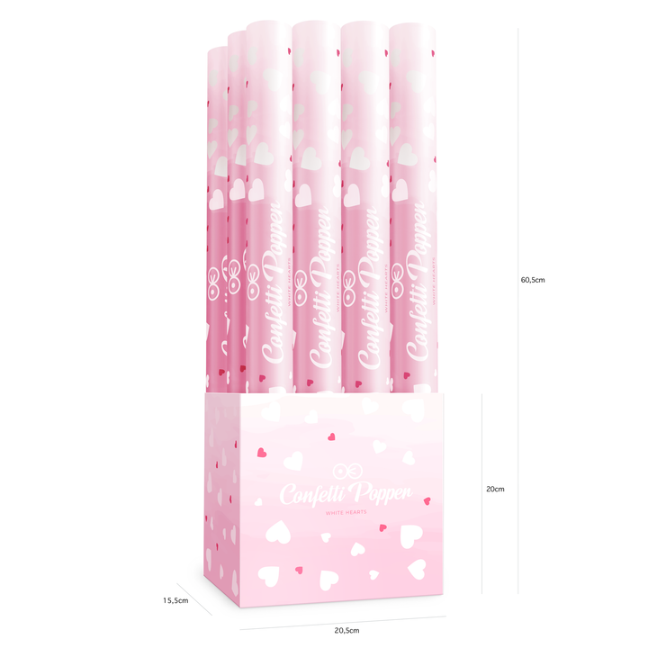 Konfetti serca białe 60cm