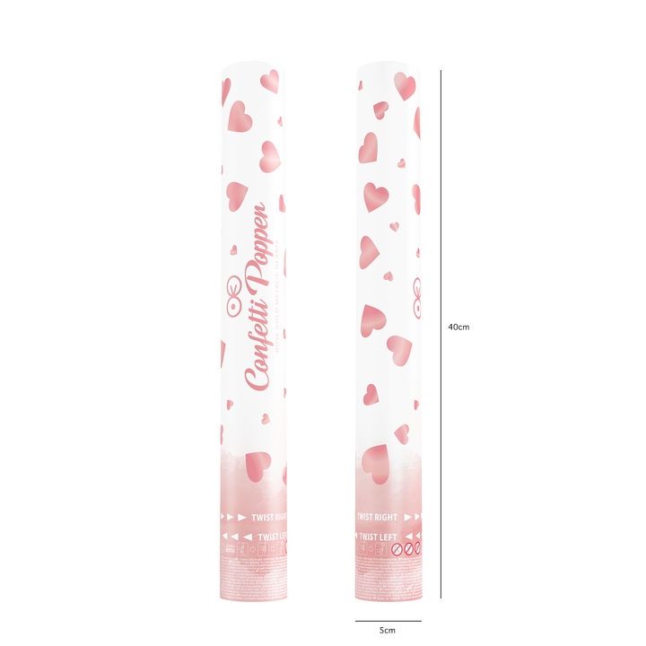 Konfetti serca metaliczne rose gold 40cm