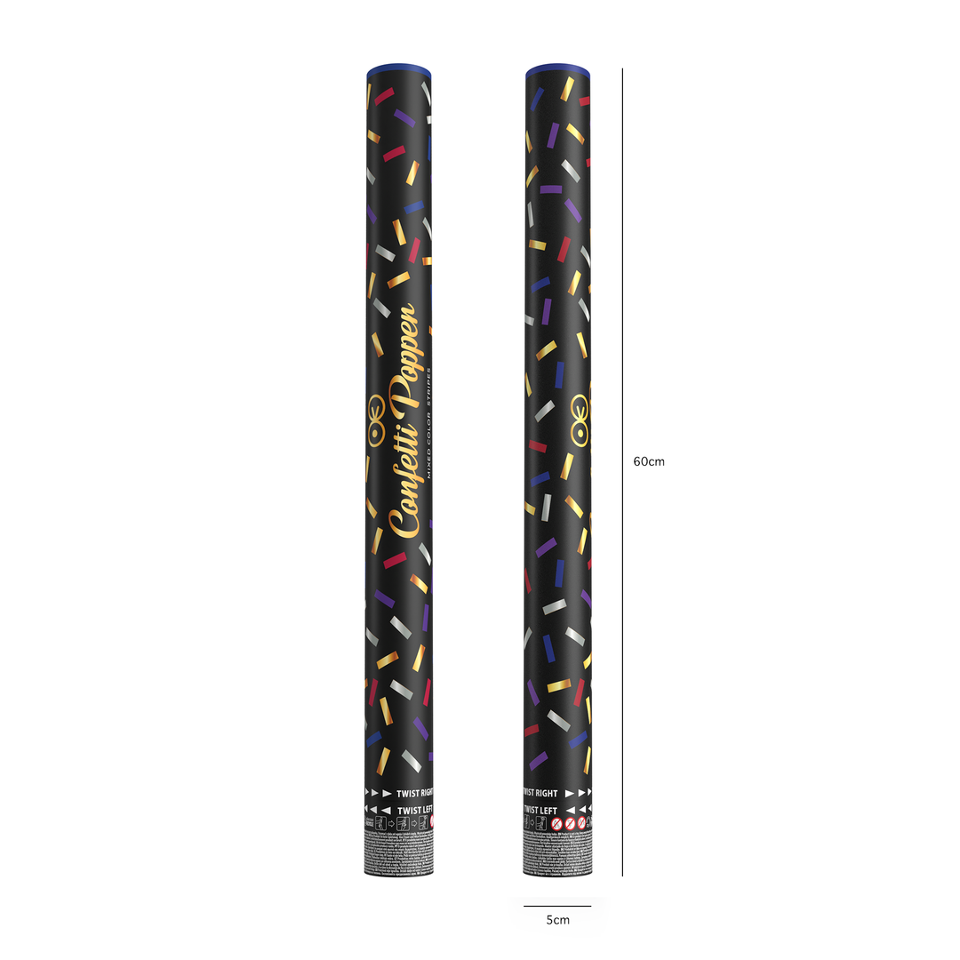 Konfetti paski metaliczne kolorowe 60cm