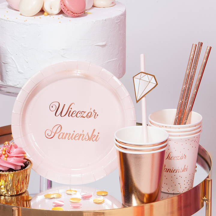 Kubek rose gold 220ml 6szt.
