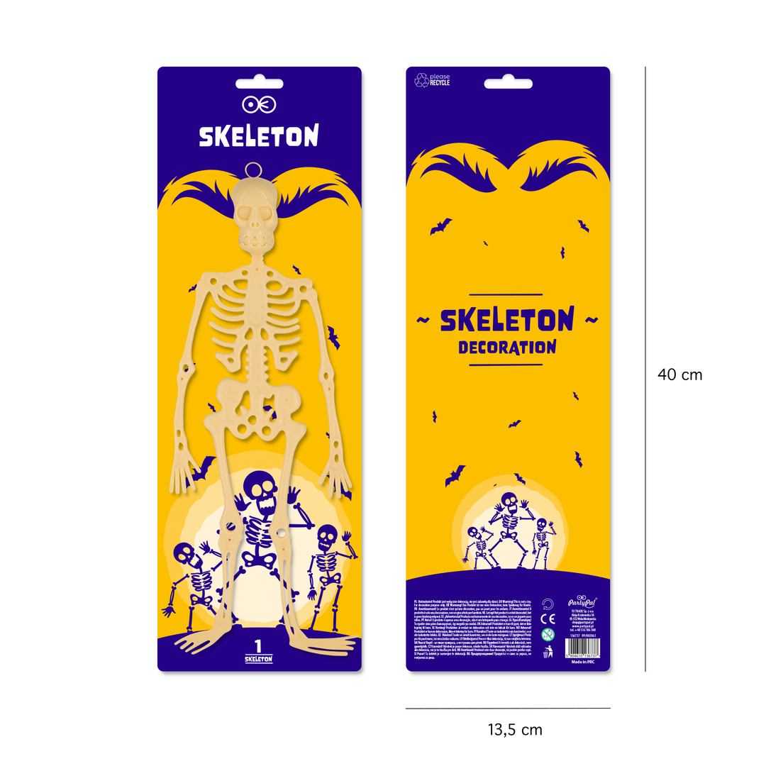 Wiszący szkielet Halloween 33cm