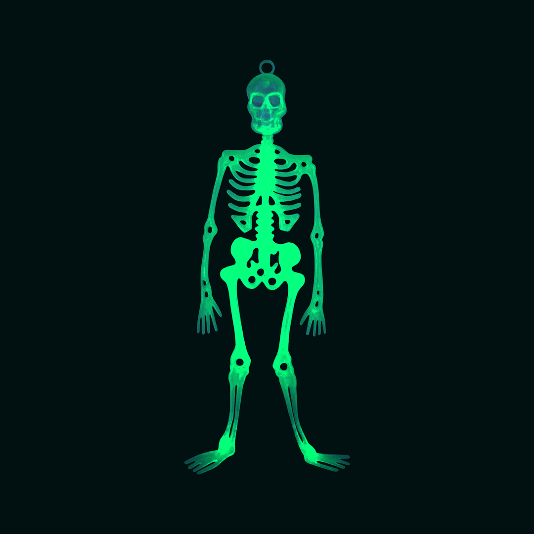 Wiszący szkielet Halloween świecący w ciemności 33cm
