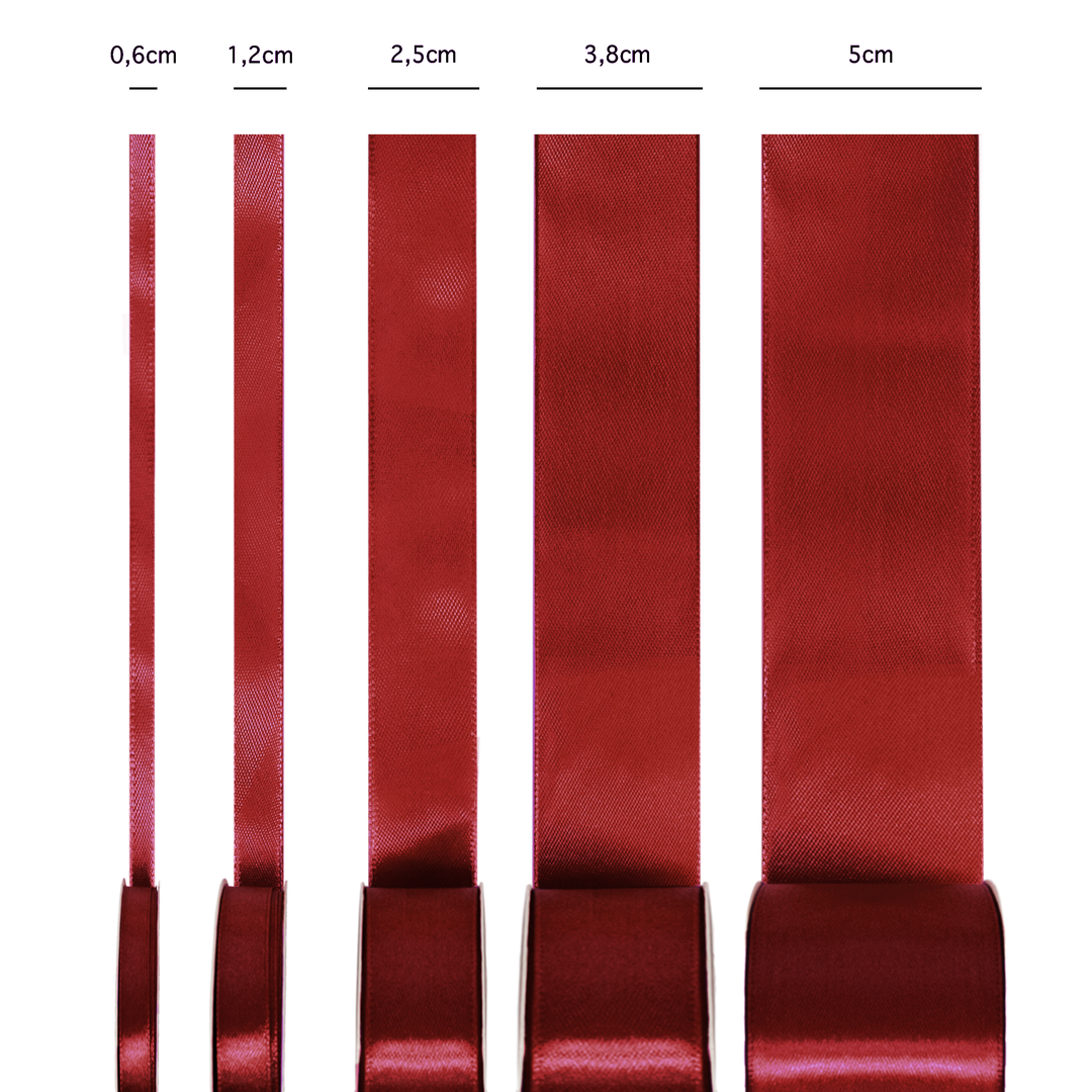 Tasiemka satynowa burgundowa 1,2x23m