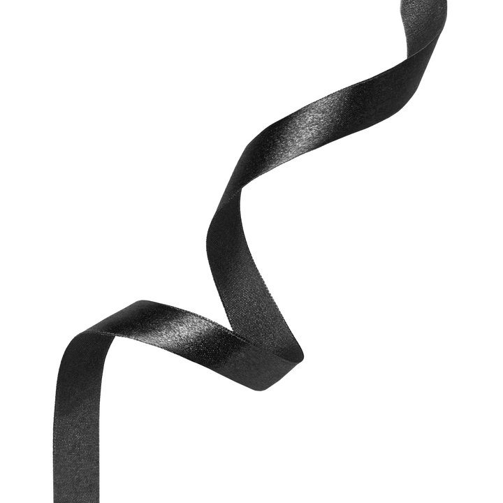 Tasiemka satynowa czarna 0,6x23m