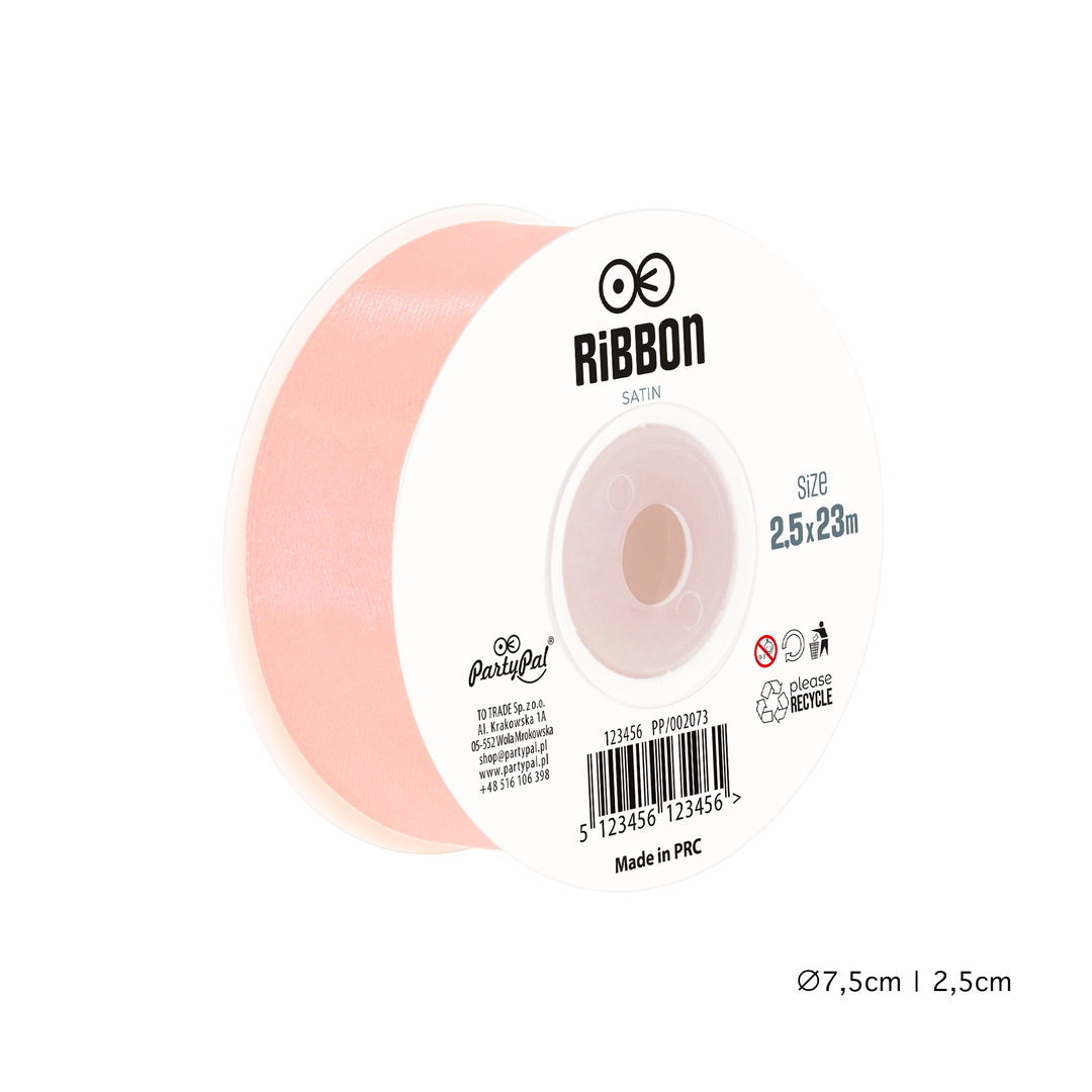 Tasiemka satynowa rose gold 2,5x23m
