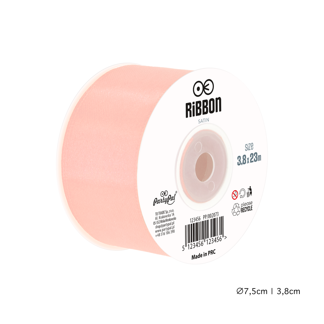 Tasiemka satynowa rose gold 3,8x23m