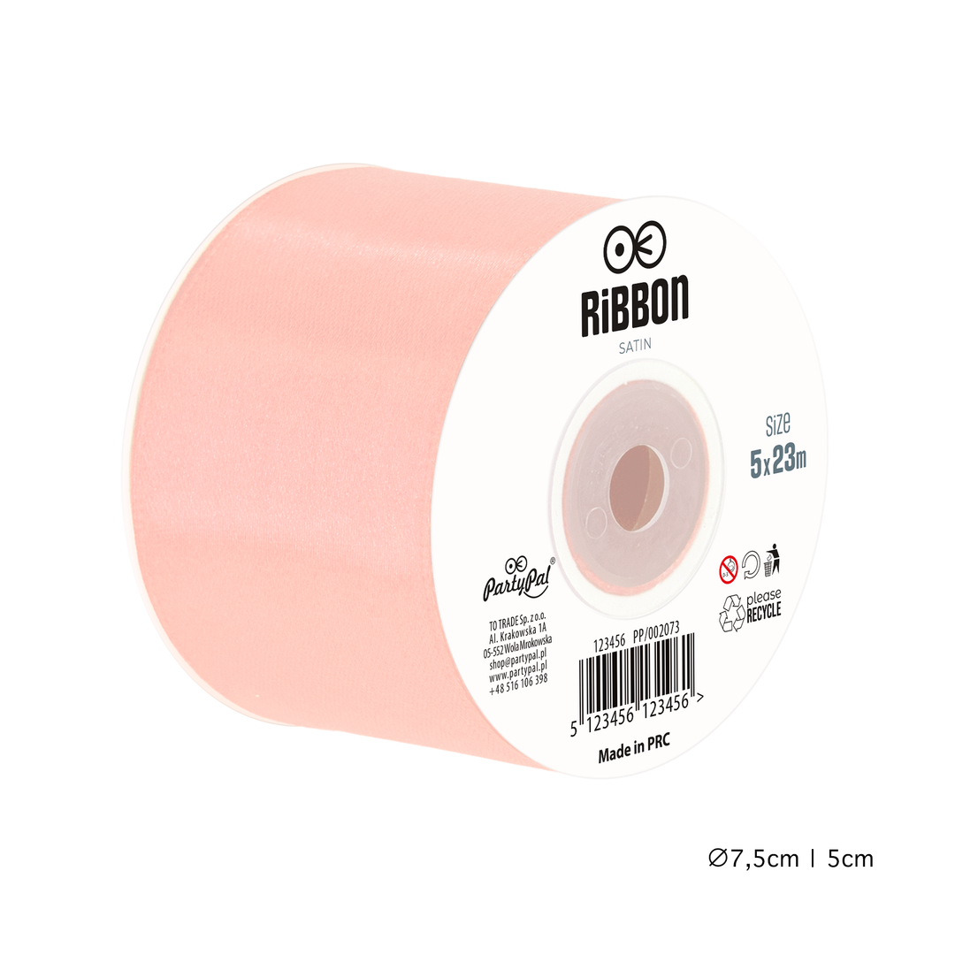 Tasiemka satynowa rose gold 5x23m