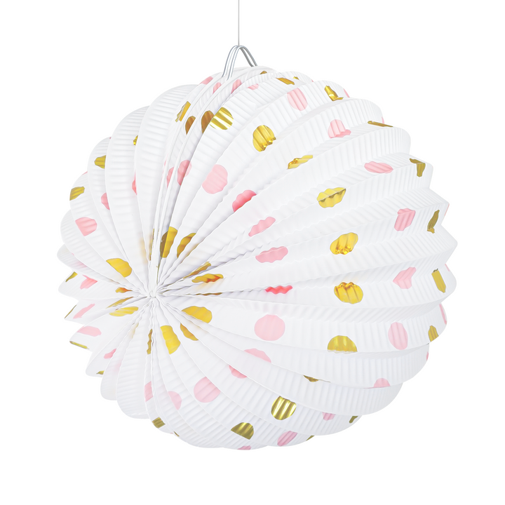 Lampion papierowy w kropki 25cm - OUTLET