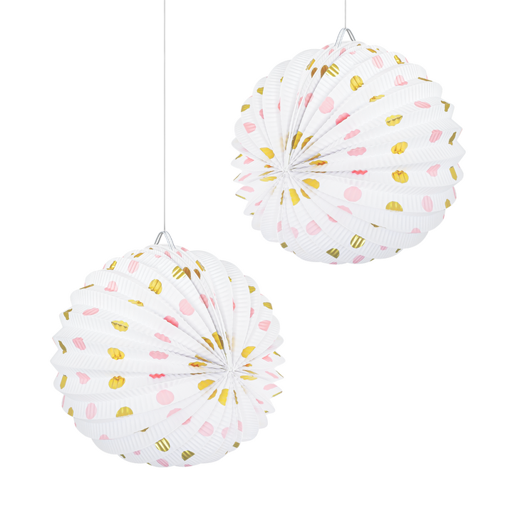 Lampion papierowy w kropki 25cm - OUTLET