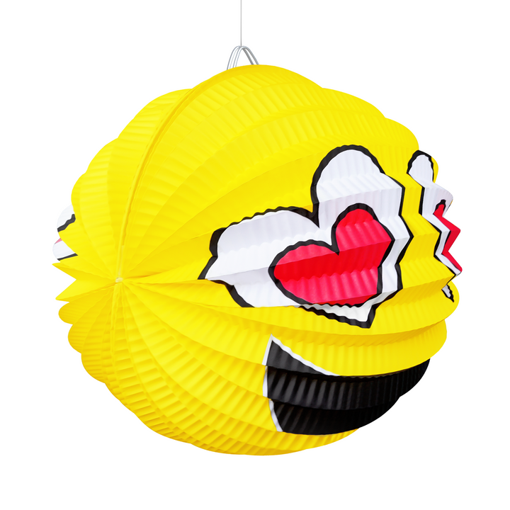Lampion papierowy Emotikony kula 25cm - OUTLET