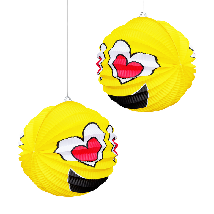 Lampion papierowy Emotikony kula 25cm - OUTLET