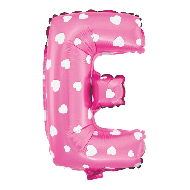 Balon foliowy Serduszka litera E różowy 40cm N