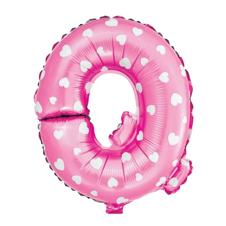 Balon foliowy Serduszka litera Q różowy 40cm L