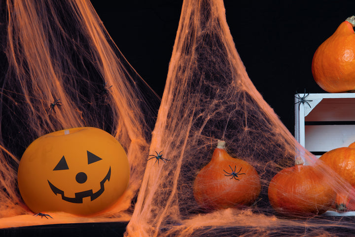 Pajęczyna Halloween pomarańczowa 60g