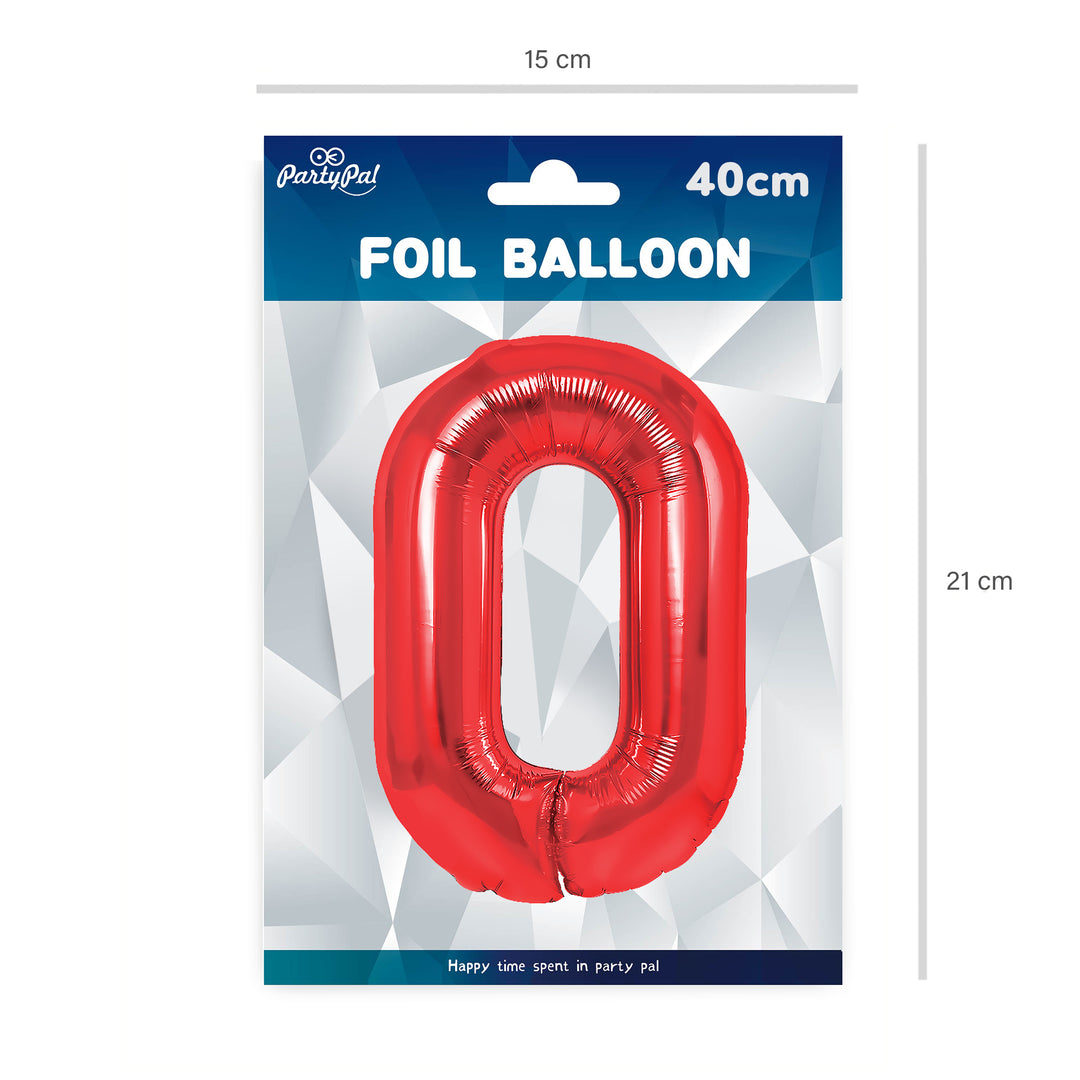 Balon foliowy litera O czerwony 40cm N