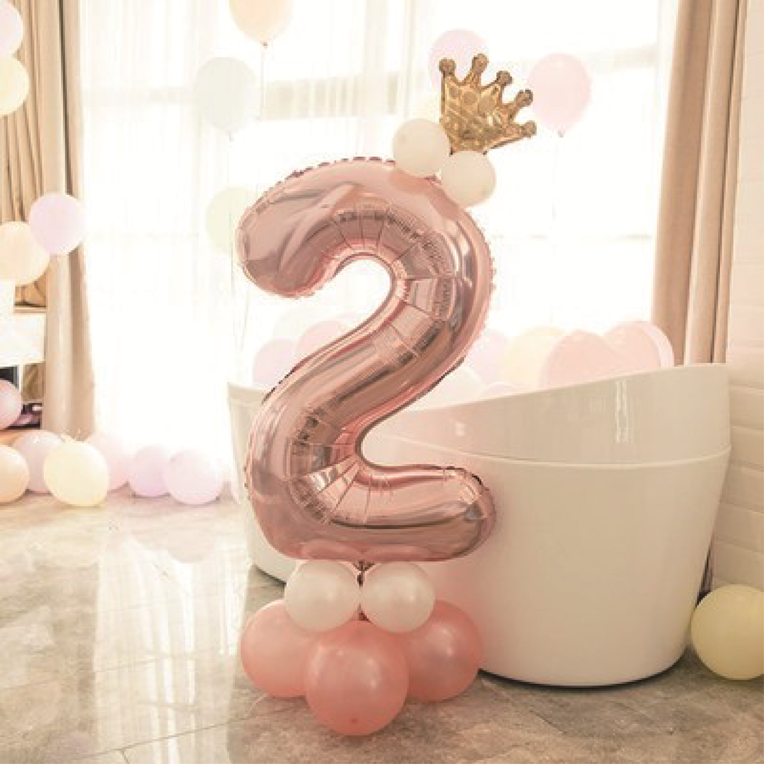 Zestaw balonów rose gold 2