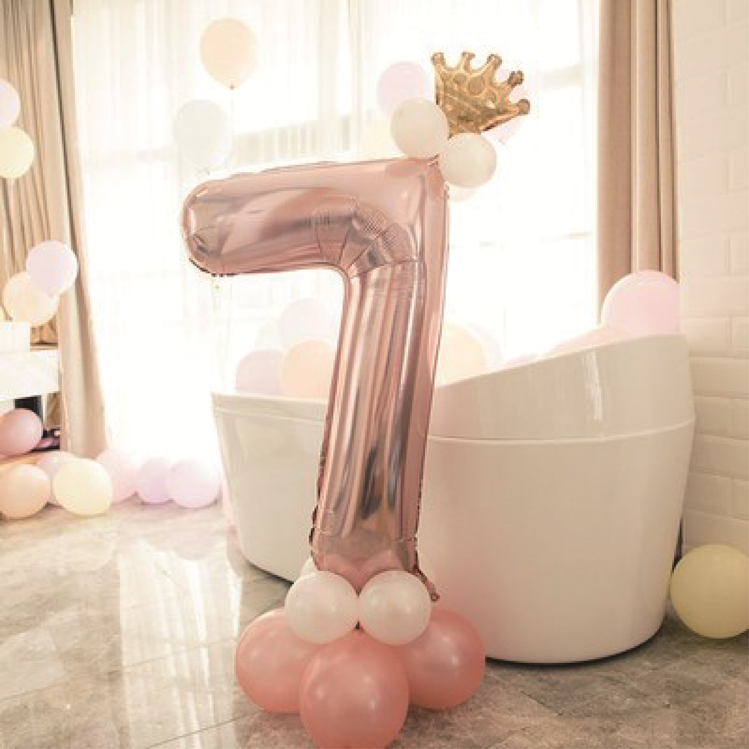 Zestaw balonów rose gold 7