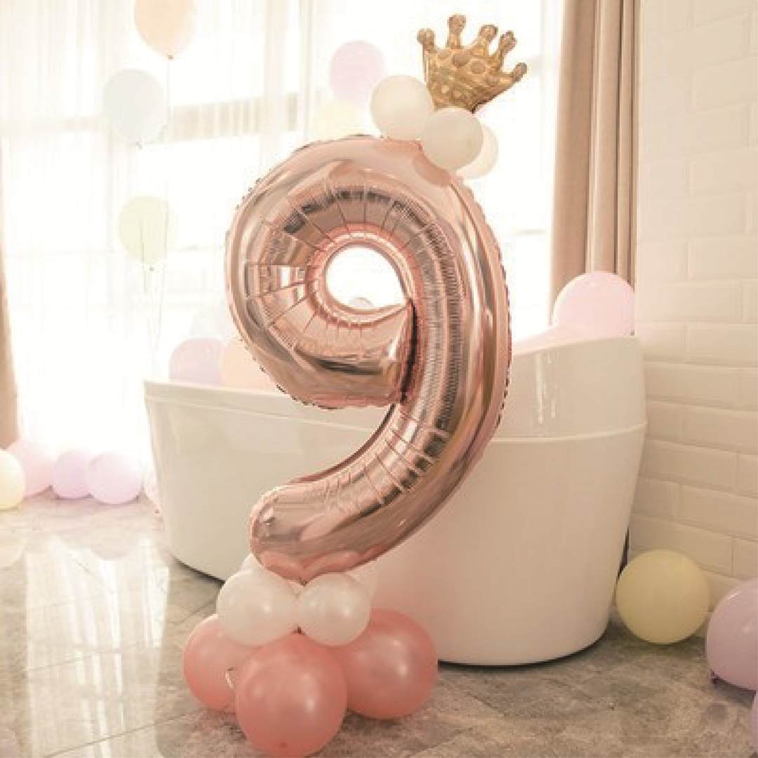 Zestaw balonów rose gold 9