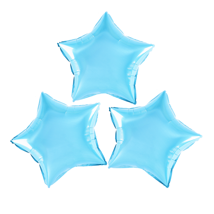 Balon foliowy Gwiazda jasnoniebieski 9cali 3szt.