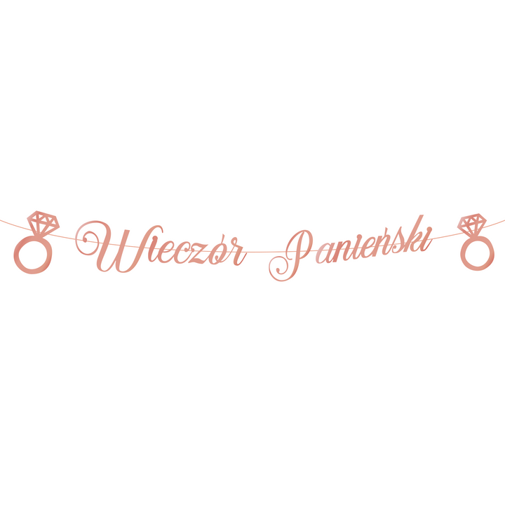 Baner Wieczór Panieński rose gold 150cm