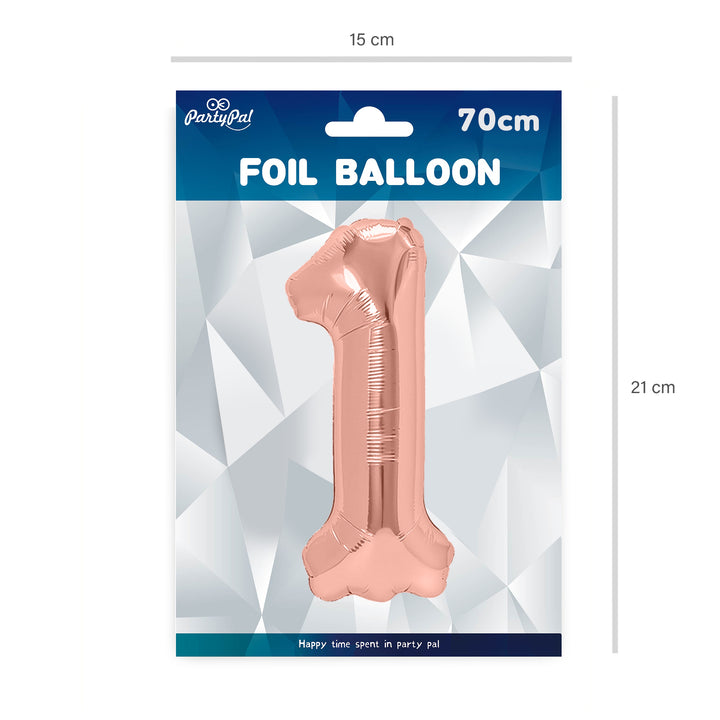 Balon foliowy cyfra 1 rose gold 70cm