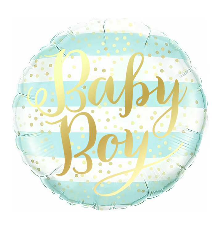 Balon foliowy Baby Boy złoty napis 18cali