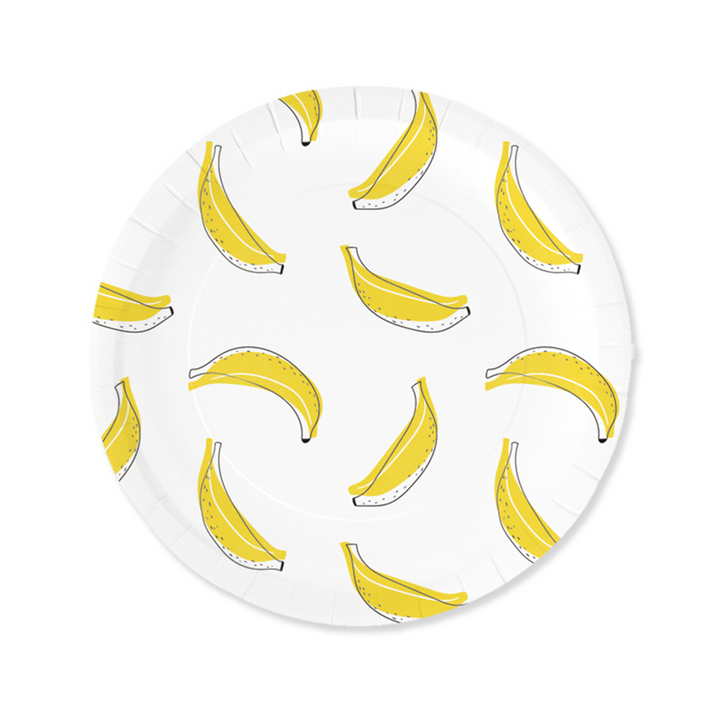Talerzyk papierowy Banana party 9cali 6szt.