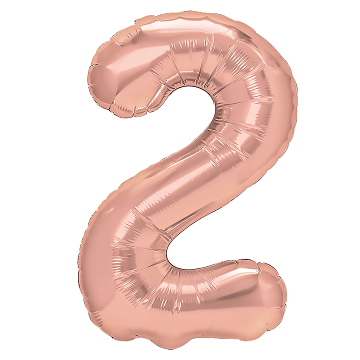 Balon foliowy cyfra 2 rose gold 70cm