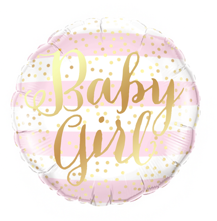 Balon foliowy Baby Girl złoty napis 18cali