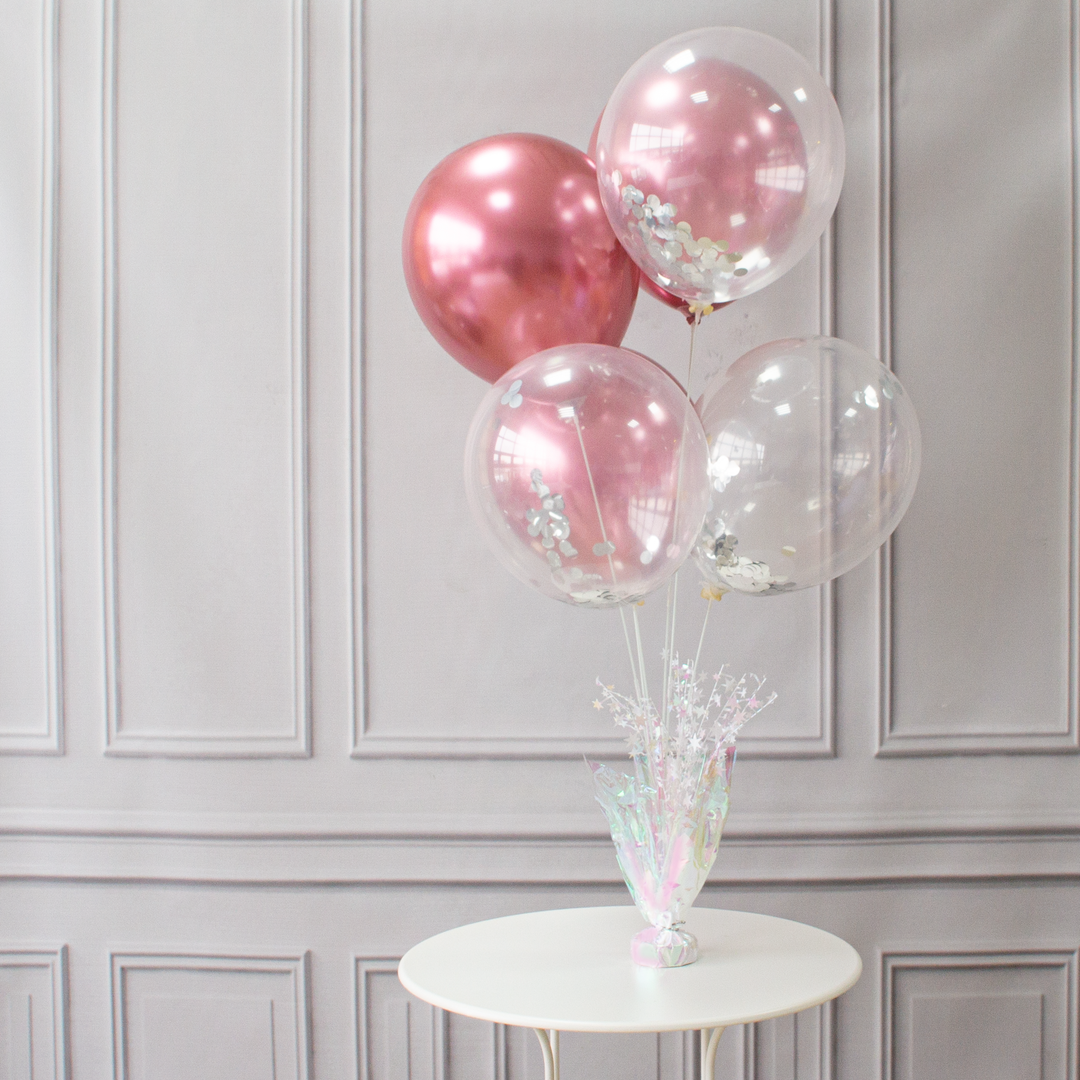 Ciężarek do balonów opalizujący z patykami na balony